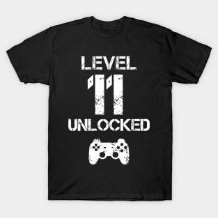 Level 11 Unlocked T-Shirt - 11th Birthday Gift T-Shirt